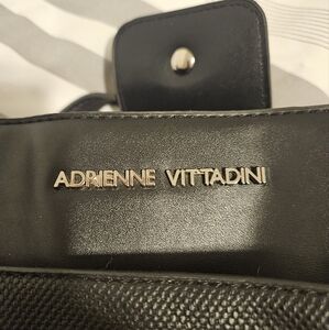Adrienne Vittadini Black Textured Handbag